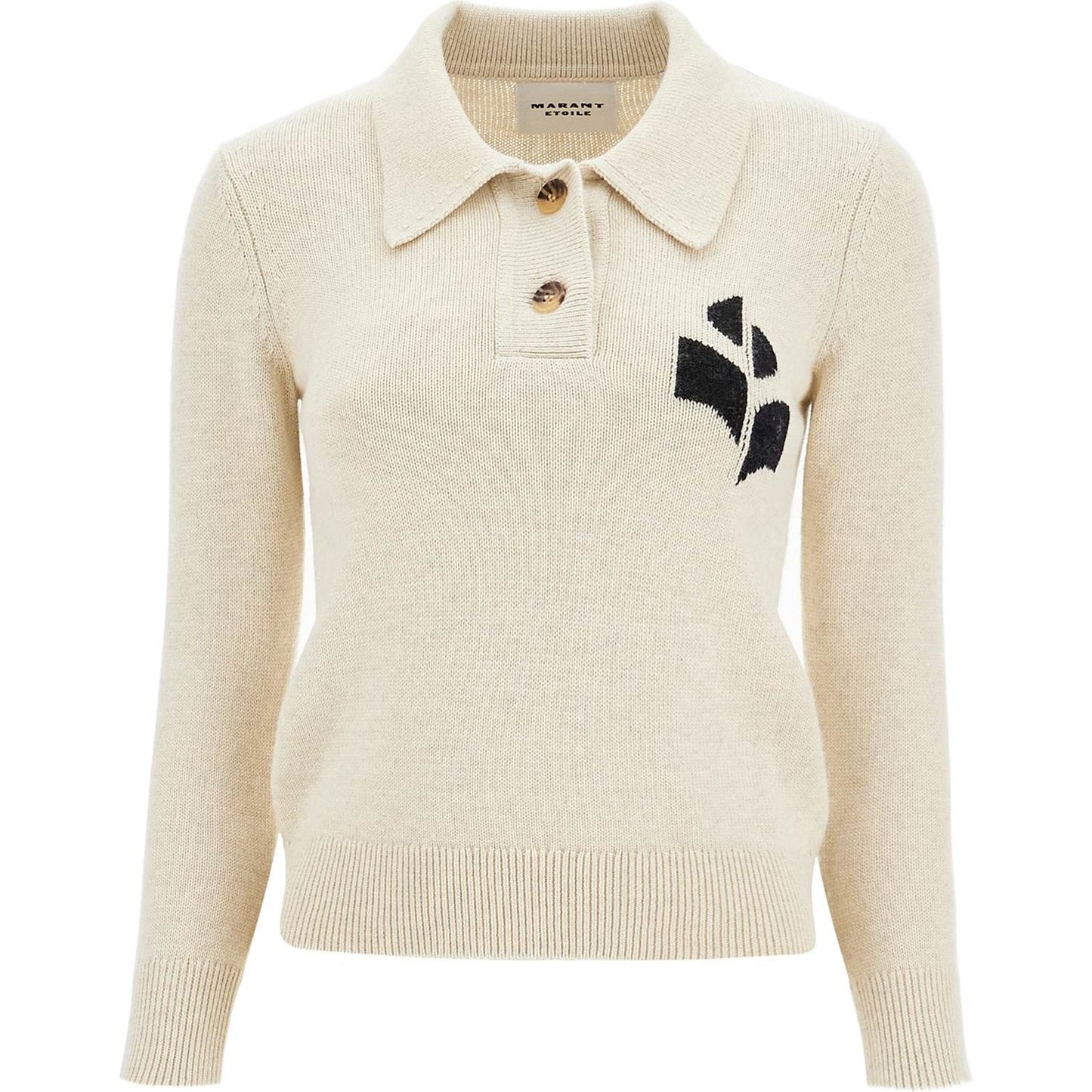 Isabel Marant Etoile cotton and wool nola polo pullover