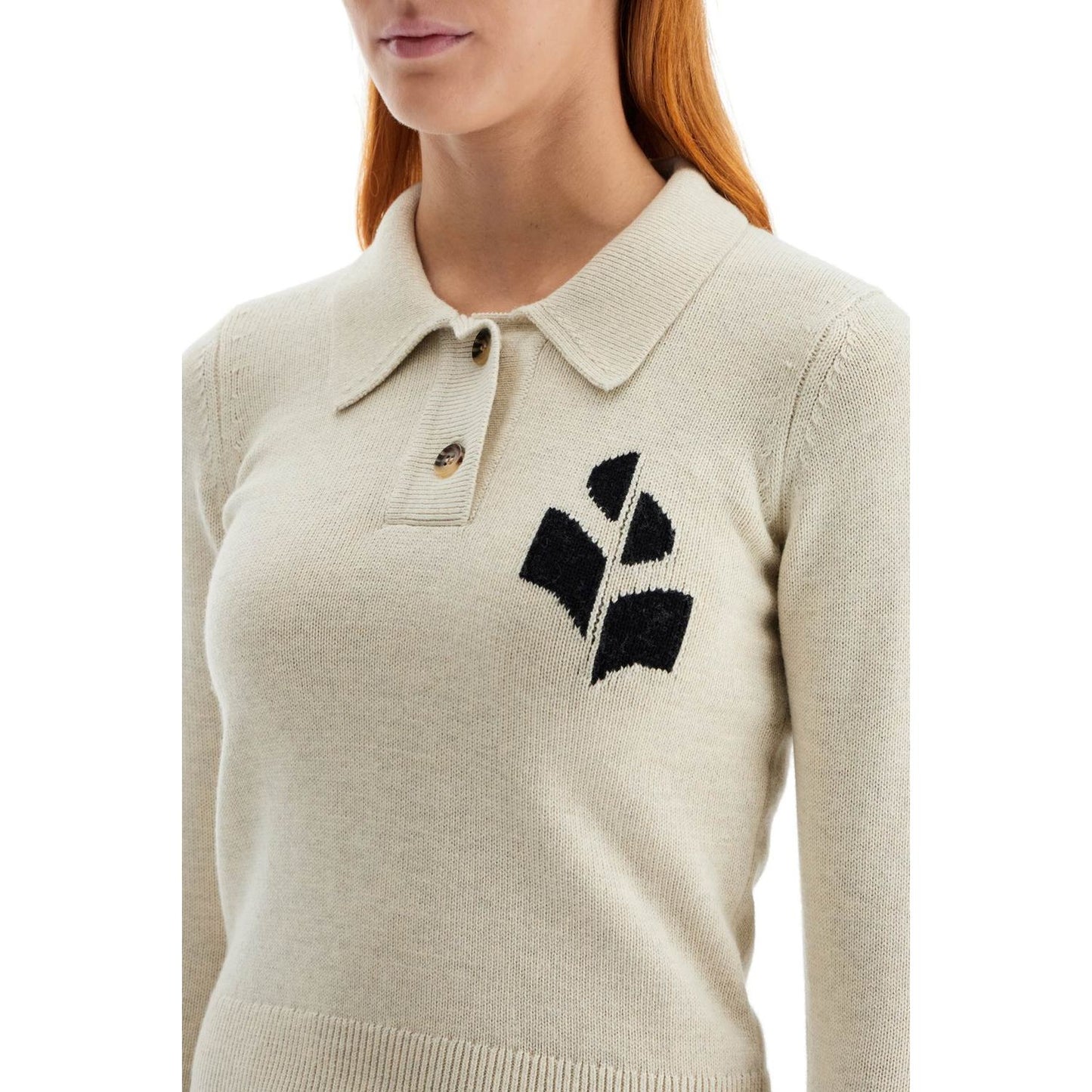 Isabel Marant Etoile cotton and wool nola polo pullover