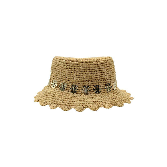 Paco Rabanne Beige Vegetable Fiber Bucket Hat 1728,67400106144,Accessories,Beige,Bucket Hats - Hats - Accessories,Hats - Accessories,New with tags,Paco Rabanne,Women,XS