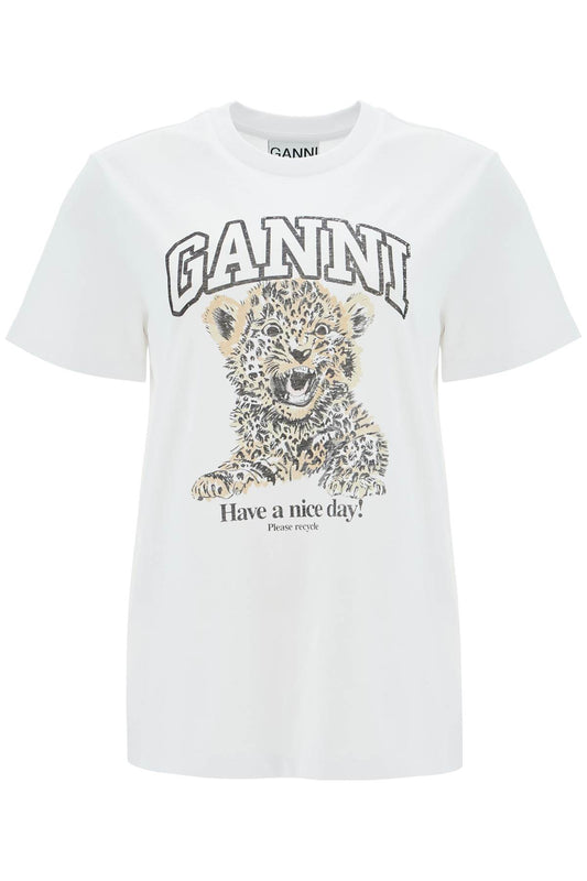 Ganni relaxed fit printed t-shirt