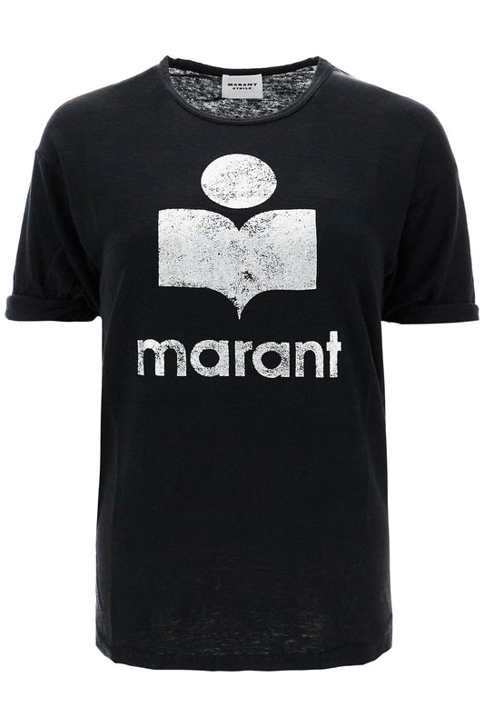 Isabel Marant Etoile koldi t-shirt with flocked logo