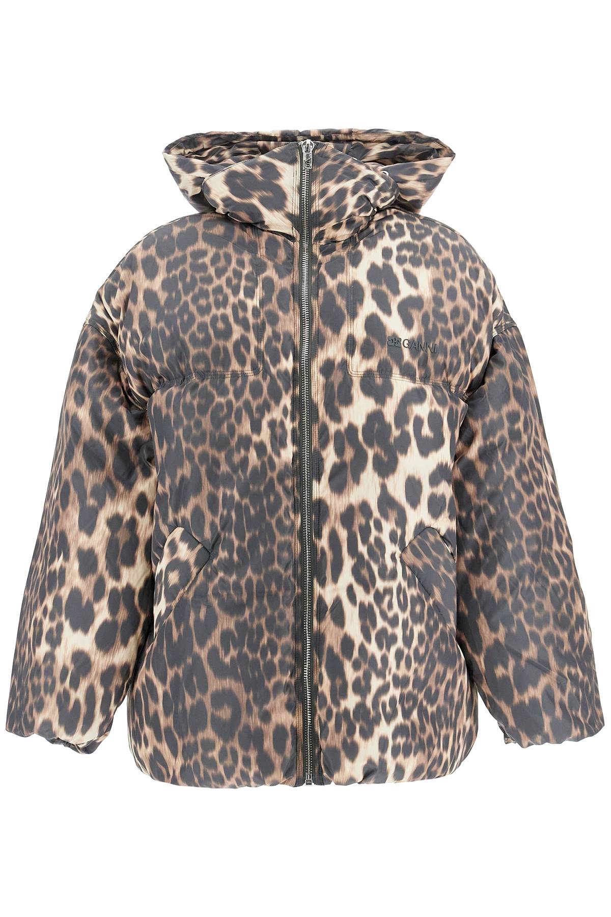 Ganni Ganni leopard print down