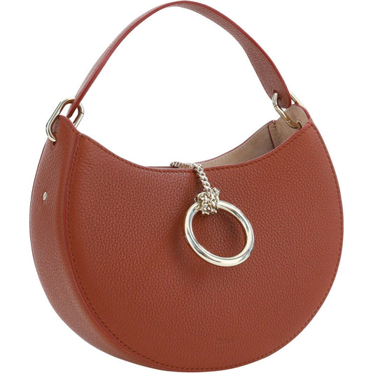 Chloé | Brown Leather Small Arlène Shoulder Bag | McRichard Designer Brands