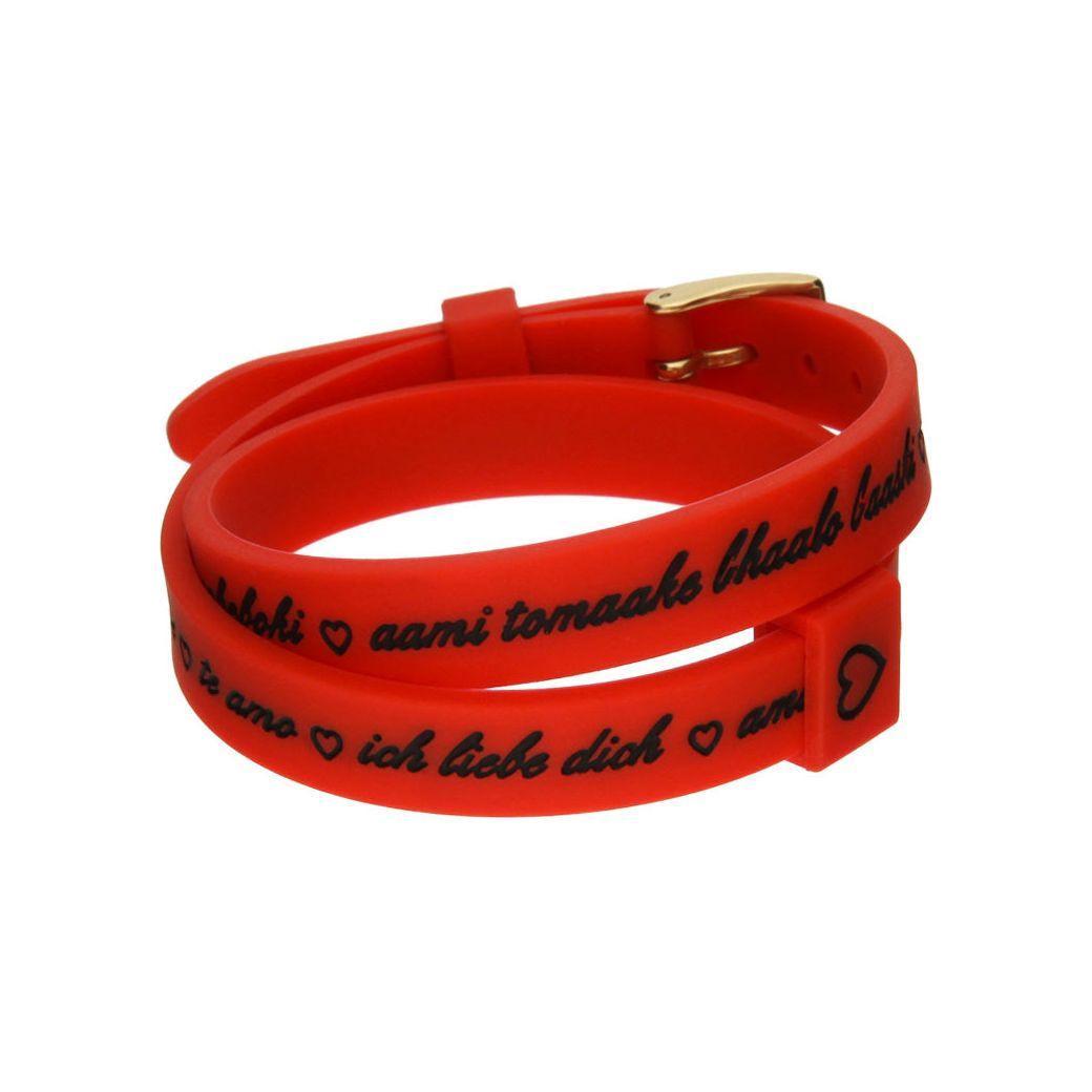 Il MEZZOMETRO Mod. I LOVE YOU GOLD - Bracciale in silicone/silicone bracelet Bracelet IL MEZZOMETRO