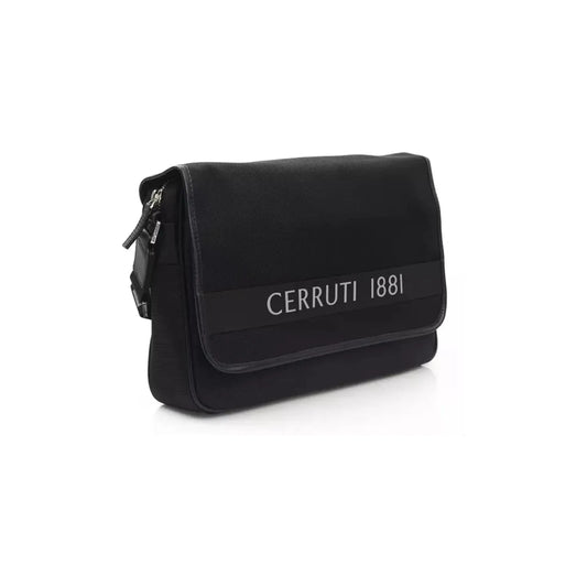 Cerruti 1881 | Black Nylon Messenger Bag  | McRichard Designer Brands