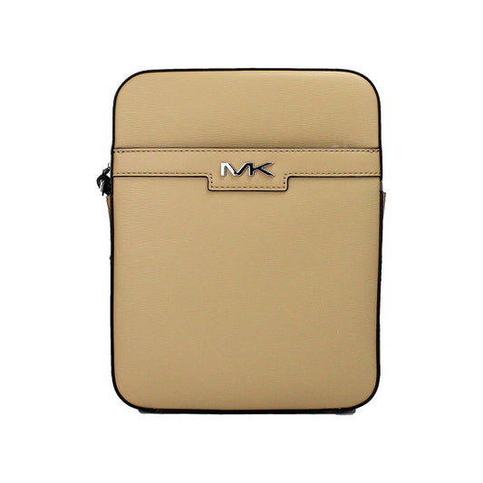 Michael Kors | Cooper Medium Camel Crossgrain Leather Flight Crossbody Bag | McRichard Designer Brands